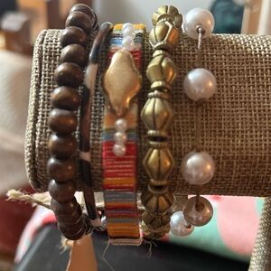 Plunder Multicolor and Gold Bracelet Set